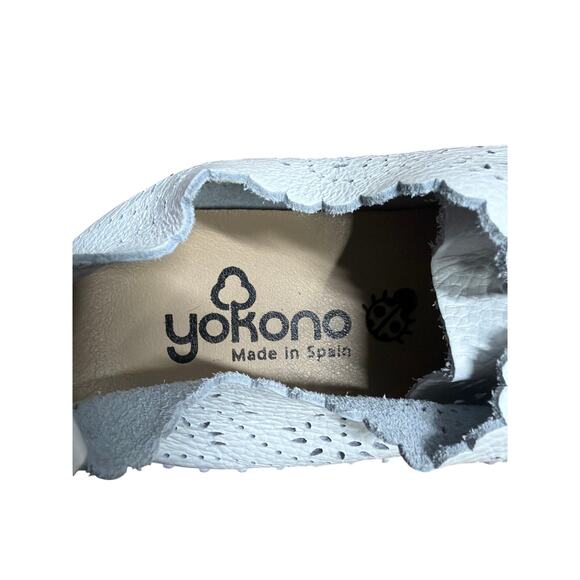 Yokohama White Leather Eyelet Sneakers Quiet Luxury Romantic EU 40 - Picture 6 of 6